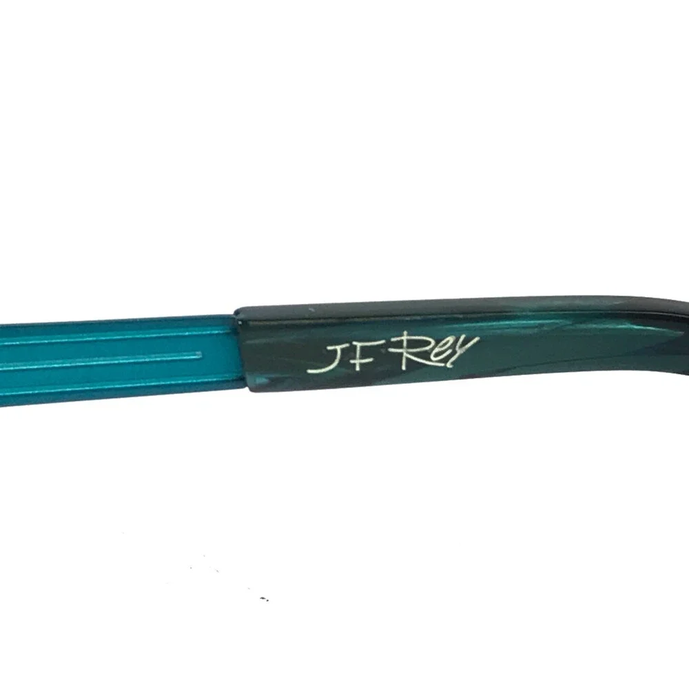J.F. Rey Eyeglasses Frames JF2554 2425 Matte Teal Blue Horn Cat Eye 54-15-136